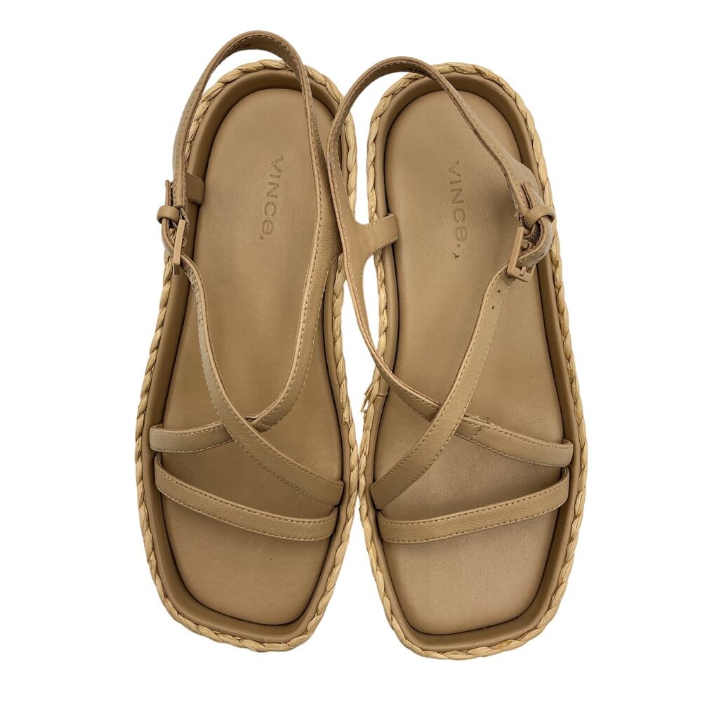 Vince Platform Raffia Sandals Size 6.5 - Picture 3 of 6